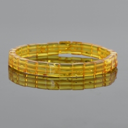 Honey cube amber bracelet for women